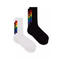 Two-Pack Rainbow Logo Socks