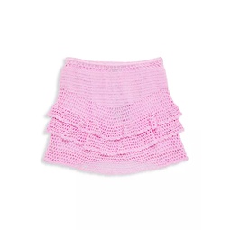 Girls Crochet Ruffle Skirt