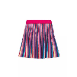 Little Girls & Girls Striped Pleated Skirt