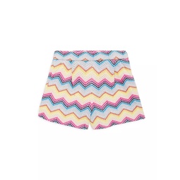 Little Girls & Girls Zigzag Cotton-Blend Knit Shorts