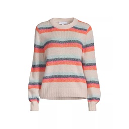 Stripe Cashmere Pullover Sweater