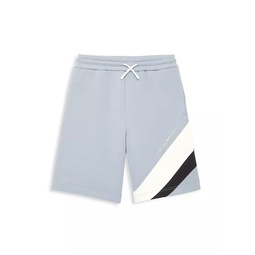 Little Boys & Boys Logo Striped Sweat Shorts