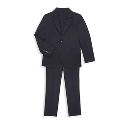 Little Boys & Boys Essential Notch Lapel Wool Suit
