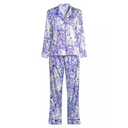 Floral Two-Piece Long Pajama Set