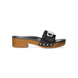 Parker 40MM Leather Slide Sandals