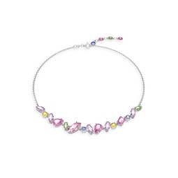 Gema Rhodium-Plated & Crystals Cluster Necklace