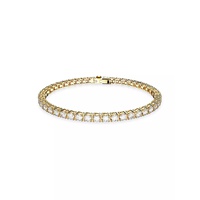 Matrix Gold-Plated & Crystal Tennis Bracelet