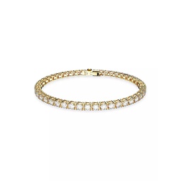 Matrix Gold-Plated & Crystal Tennis Bracelet