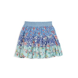 Little Girls & Girls Patchwork Floral Skirt