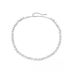 Jazz Deco Sterling Silver & Cubic Zirconia Collar Necklace