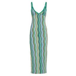 Comet Stripe Knit Midi-Dress