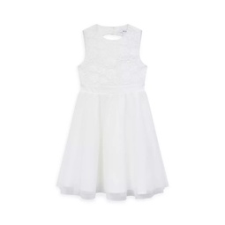 Little Girls & Girls Kit Embroidered Cut-Out Dress