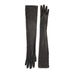 Fitted Long Lambskin Gloves