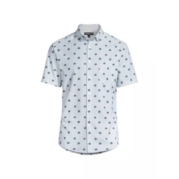 Leeward Floral Dot Short-Sleeve Shirt