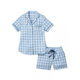 2-Piece Seafarer Tartan Shorts Pajama Set