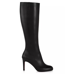 Pumppie 85MM Leather Knee-High Boots