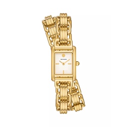 Eleanor Mini Goldtone Stainless Steel Wrap Bracelet Watch