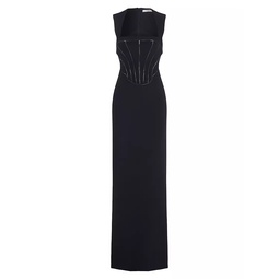 Sienna Flash Piped Gown