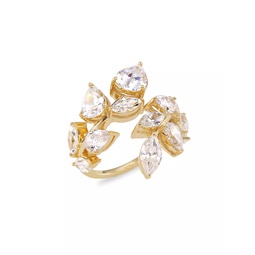 Taylor 18K Gold-Plate & Cubic Zirconia Vine Wrap Ring