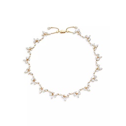 Taylor 18K-Gold-Plated & Cubic Zirconia Vine Collar Necklace