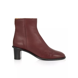 Gelda 50MM Leather Ankle Boots