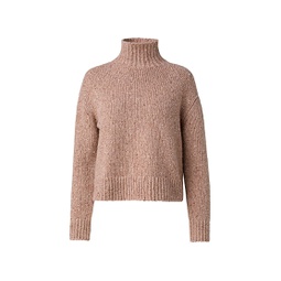 Cashmere Tweed Turtleneck Sweater