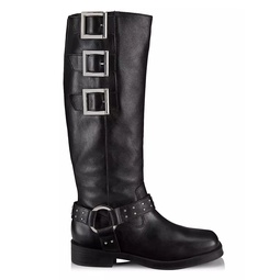 Luccia Leather Buckled Boots