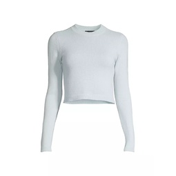 Cropped Wool & Cashmere-Blend Sweater