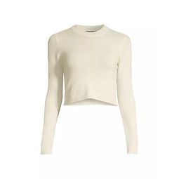 Cropped Wool & Cashmere-Blend Sweater