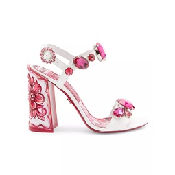 105MM Jewelled Floral Sandals