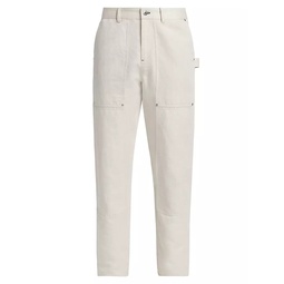 Cotton & Linen-Blend Carpenter Pants