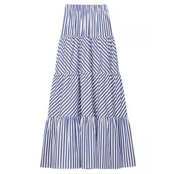 Beach Party Striped Tiered Maxi Skirt