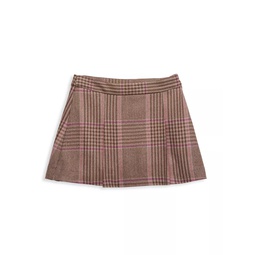 Little Girls & Girls Glen Plaid Wool Skirt