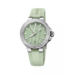 Aquis Stainless Steel, Mother-Of-Pearl & Rubber Watch