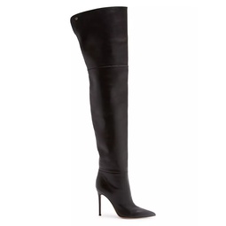 105MM Leather Over-The-Knee Boots