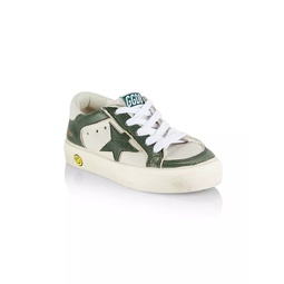 Babys, Little Kids & Kids May Leather Distressed Platform Sneakers