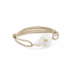 Organic Gems Baroque Pearl Cord Bracelet