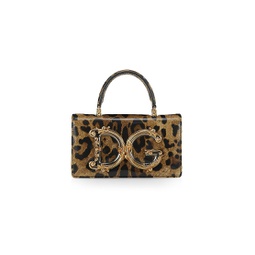 DG Leopard Leather Top-Handle Bag