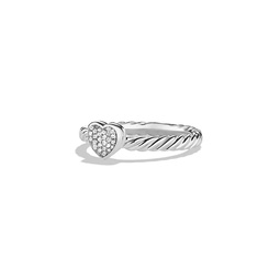 Cable Collectibles Heart Ring With Diamonds