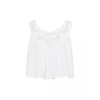 Lace And Poplin Top