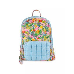 Girls Floral Puff Backpack
