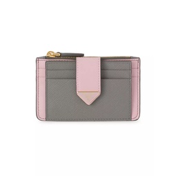 Saffiano and Leather Card Holder