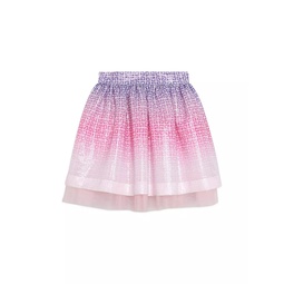 Little Girls & Girls Gradient 4G Sequin Skirt