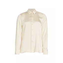 Satin Button-Up Shirt