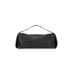 Micro Pouchette Satin Top-Handle Bag