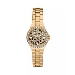 Lennox Goldtone Stainless Steel & Crystal Bracelet Watch/30MM