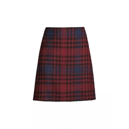 Petali Plaid A-Line Skirt