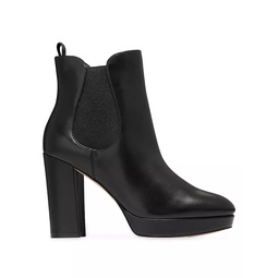 Remi 100MM Leather Platform Chelsea Booties