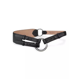 Leather Tri-Strap Saddle Belt