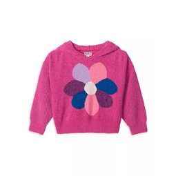 Little Girls & Girls Flower Power Sweater Hoodie